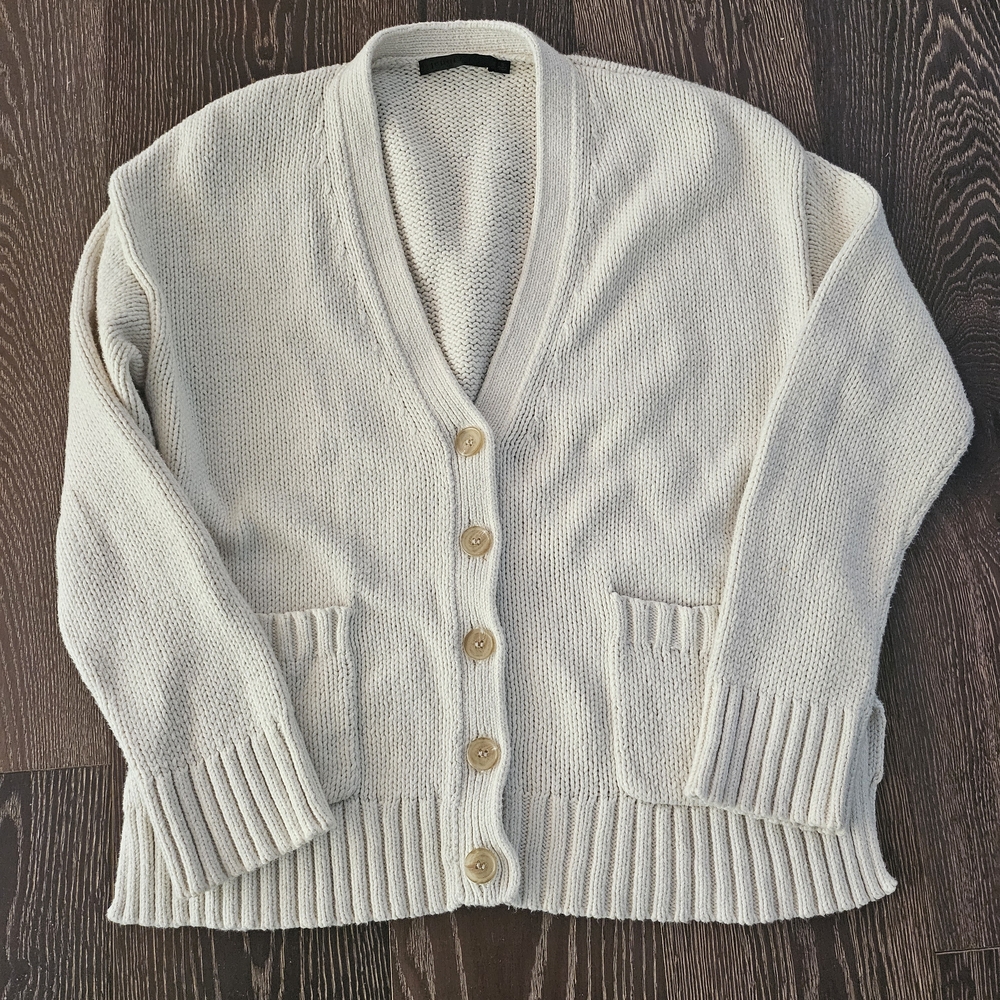 Jenni Kayne Cream CODY CARDIGAN small